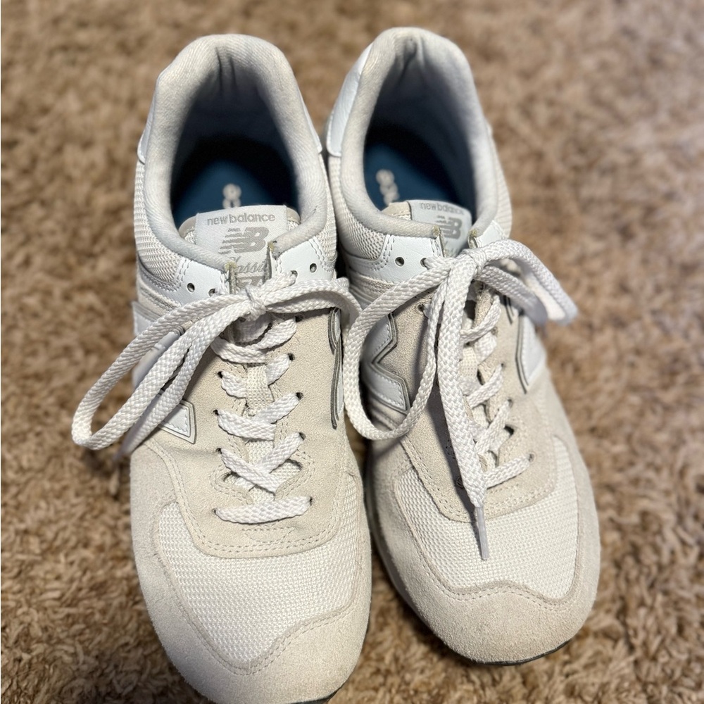 New Balance Cream Athletic Shoes
